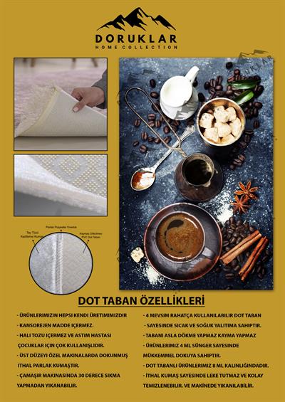 Kaymaz Taban Dijital Baskı Yıkanabilir Modern Desenli Mutfak Halısı