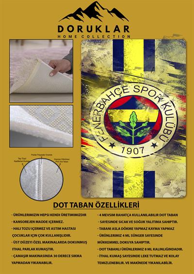 Kaymaz Taban Makinada Yıkanabilir Dijital Baskı Dekoratif Modern Desenli Genç Odası Halısı Dot Taban Halı