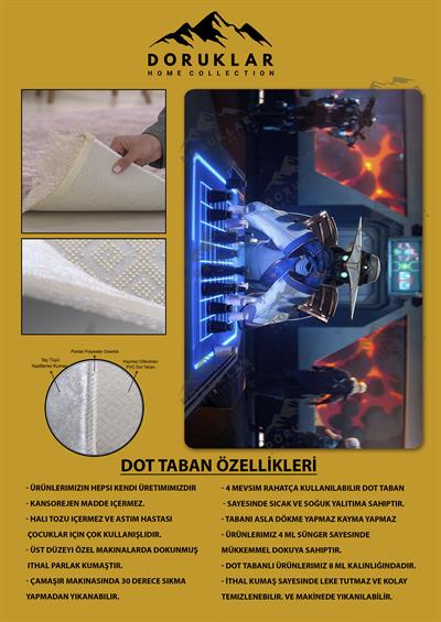 Kaymaz Taban Makinada Yıkanabilir Dijital Baskı Valorant Cypher Desenli Çocuk Odası Halısı Dot Taban Halı VL11