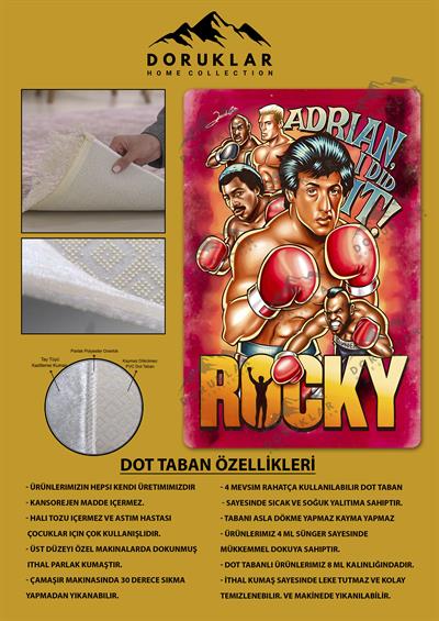 Kaymaz Taban Makinada Yıkanabilir Dijital Baskı Modern Desenli Çocuk Genç Odası Halısı Dot Taban Halı WLD24