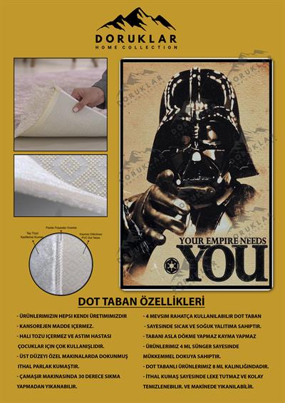 Kaymaz Taban Makinada Yıkanabilir Dijital Baskı Soldier Desenli Genç Odası Halısı