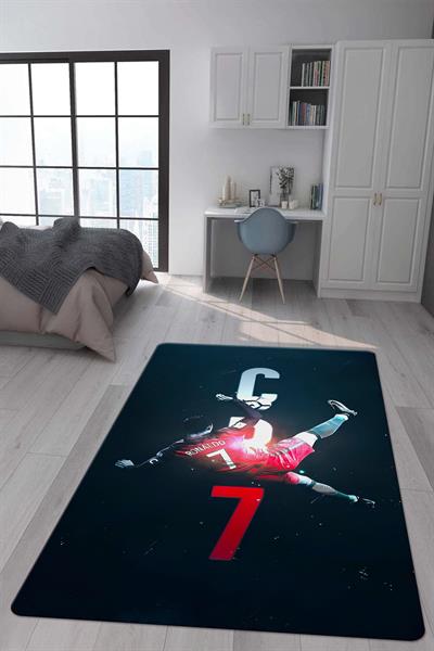 Kaymaz Taban Makinada Yıkanabilir Dijital Baskı Modern Desenli Çocuk Genç Odası Halısı Dot Taban Halı WLD08