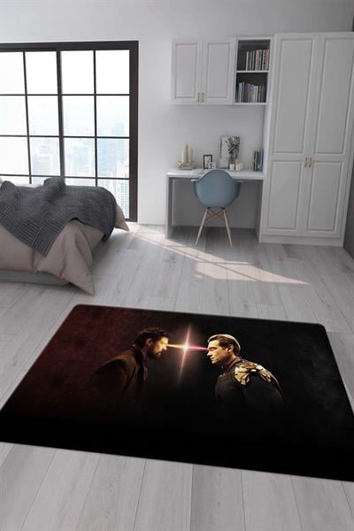 Kaymaz Taban Makinada Yıkanabilir Dijital Baskı The Boys Desenli Genç Odası Halısı