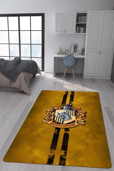 Kaymaz Taban Makinada Yıkanabilir Dijital Baskı Harry Potter Desenli Çocuk Halısı