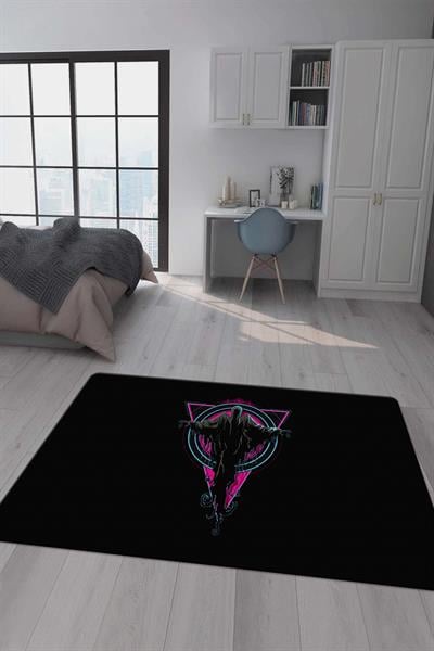 Kaymaz Taban Makinada Yıkanabilir Dijital Baskı Harry Potter Desenli Çocuk Odası Halısı Dot Taban Halı RHR16