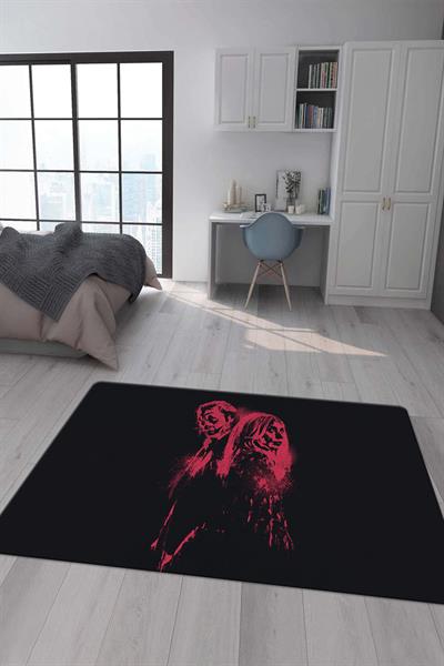 Kaymaz Taban Makinada Yıkanabilir Dijital Baskı Joker Desenli Genç Odası Halısı