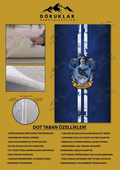 Kaymaz Taban Makinada Yıkanabilir Dijital Baskı Harry Potter Desenli Çocuk Halısı