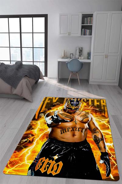 Kaymaz Taban Makinada Yıkanabilir Dijital Baskı Modern Desenli Çocuk Genç Odası Halısı Dot Taban Halı WLD12