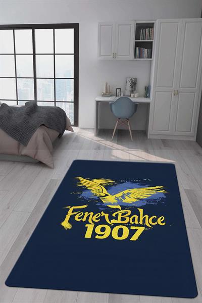 Kaymaz Taban Makinada Yıkanabilir Dijital Baskı Modern Desenli Genç Odası ve Çocuk Odası Halısı Dot Taban Halı