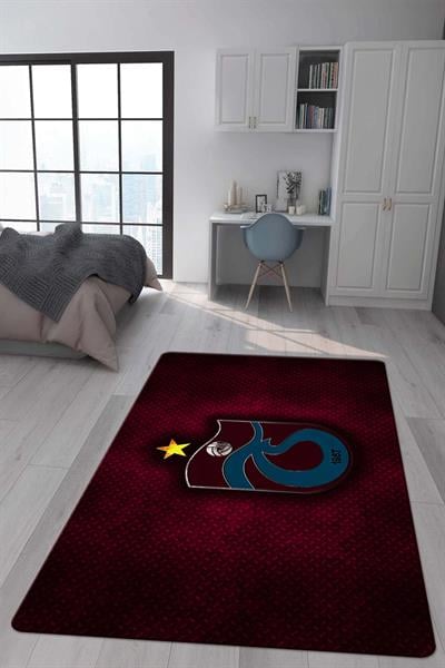 Kaymaz Taban Makinada Yıkanabilir Dijital Baskı Modern Desenli Genç Odası ve Çocuk Odası Halısı Dot Taban Halı