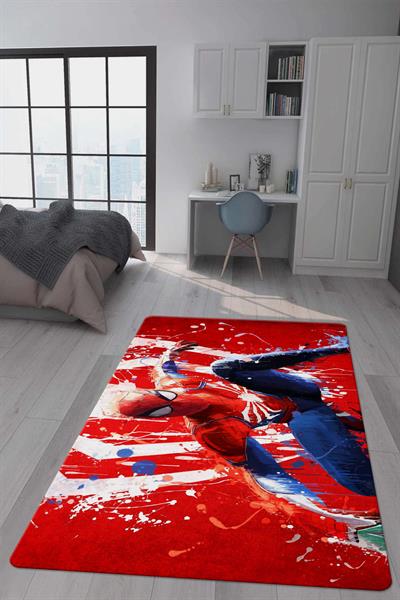 Kaymaz Taban Makinada Yıkanabilir Dijital Baskı Modern Desenli Genç Odası ve Çocuk Odası Halısı Dot Taban Halı