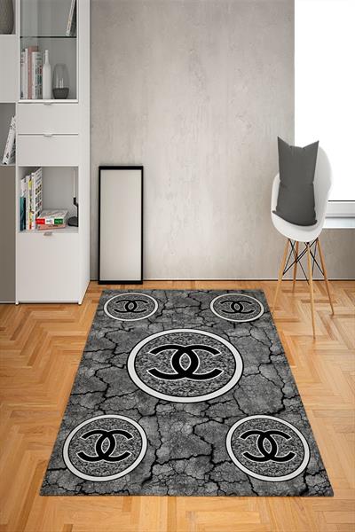 Kaymaz Taban Yıkanabilir Dekoratif Modern Desenli Dot Taban Halı