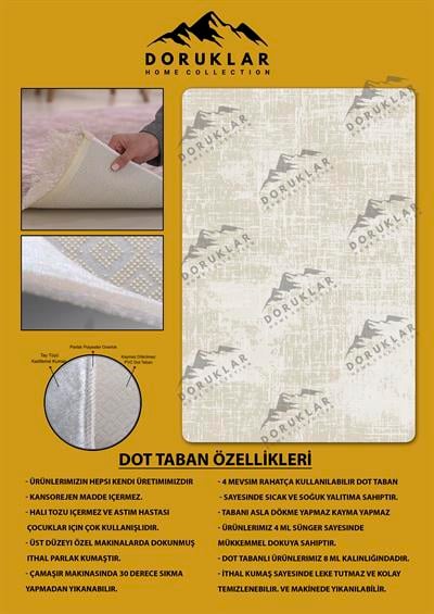 Kaymaz Taban Yıkanabilir Dijital Baskı Eskitme Desenli Salon Halısı