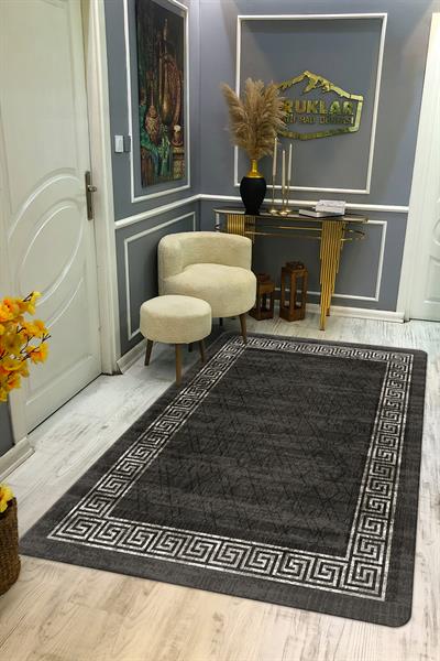 Kaymaz Taban Yıkanabilir Dijital Baskı Dekoratif Modern Desenli Dot Taban Halı Nova Serisi NV110
