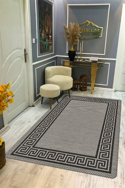 Kaymaz Taban Yıkanabilir Dijital Baskı Dekoratif Modern Desenli Dot Taban Halı Nova Serisi NV43