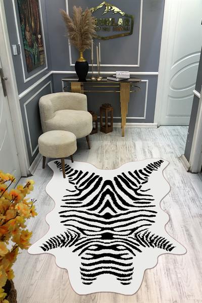 Kaymaz Taban Yıkanabilir Dijital Baskı Dekoratif Modern Desenli Elegance Serisi Lazer Kesim Dot Taban Halı ELG50