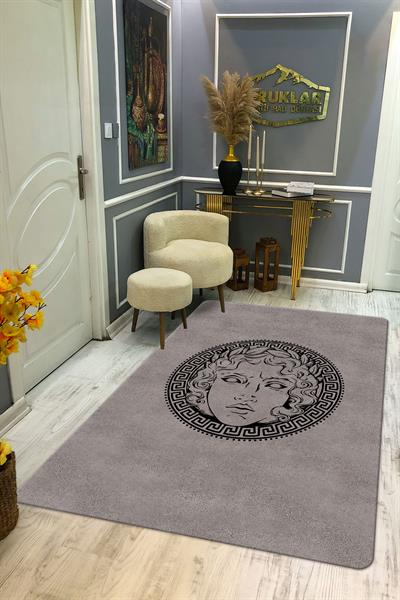 Kaymaz Taban Yıkanabilir Dijital Baskı Dekoratif Modern Desenli Apollo Serisi Dot Taban Halı AP08