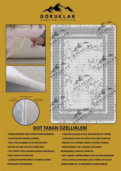 Kaymaz Taban Yıkanabilir Dijital Baskı Örüntü Desenli Halı
