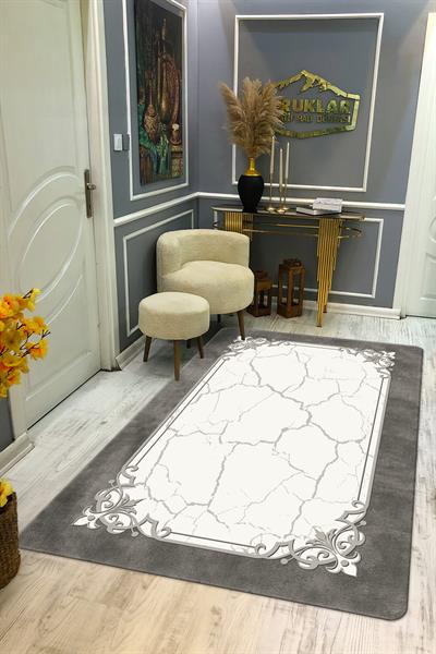 Kaymaz Taban Yıkanabilir Dijital Baskı Dekoratif Modern Desenli Dot Taban Halı Nova Serisi NV71