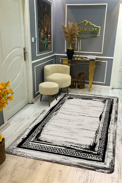 Kaymaz Taban Yıkanabilir Dijital Baskı Dekoratif Modern Desenli Dot Taban Halı Nova Serisi NV100