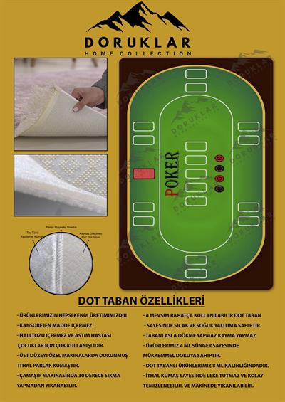 Kaymaz Taban Yıkanabilir Dijital Baskı Dekoratif Modern Desenli Dot Taban Halı CAS07