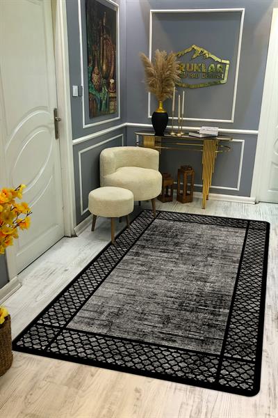 Kaymaz Taban Yıkanabilir Dijital Baskı Dekoratif Modern Desenli Dot Taban Halı Nova Serisi NV72