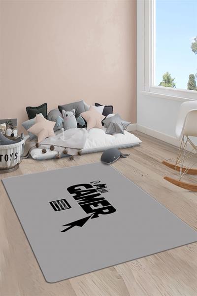 Kaymaz Taban Yıkanabilir Gamer Desenli Çocuk Halısı