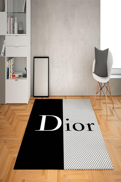 Kaymaz Taban Yıkanabilir Modern Dior Desenli Dot Taban Halı