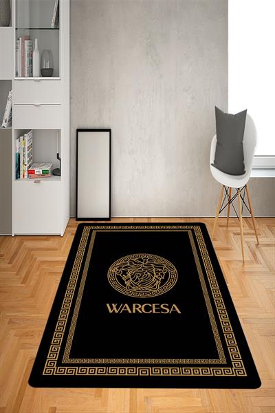 Kaymaz Taban Yıkanabilir Modern Medusa Desenli Dot Taban Halı