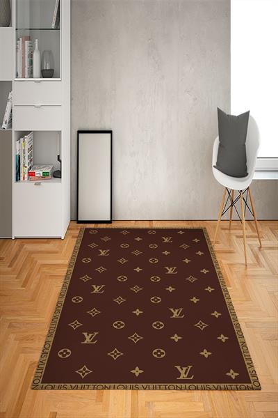 Kaymaz Taban Yıkanabilir Simli Dekoratif Modern Desenli Dot Taban Halı