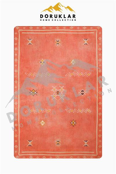 Kaymaz Taban Yıkanabilir Vintage Desen Halı H-0820