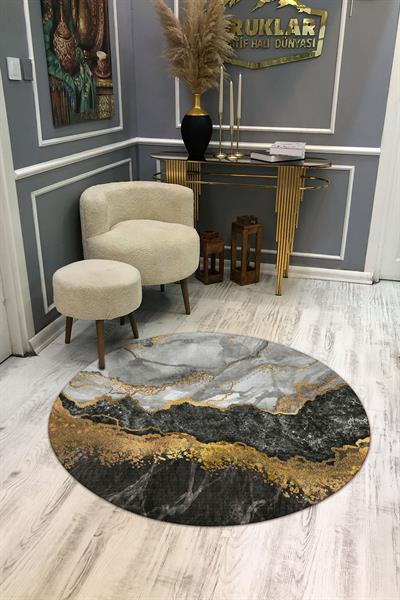 Kaymaz Tabanlı Makinede Yıkanabilir Dijital Baskı Modern Desenli Dot Taban Halı