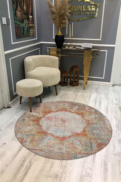 Kaymaz Tabanlı Makinede Yıkanabilir Dijital Baskı Modern Desenli Dot Taban Halı
