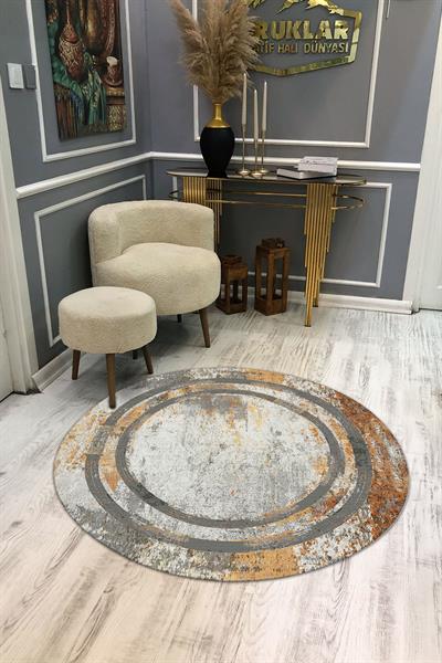 Kaymaz Tabanlı Makinede Yıkanabilir Dijital Baskı Modern Desenli Dot Taban Halı