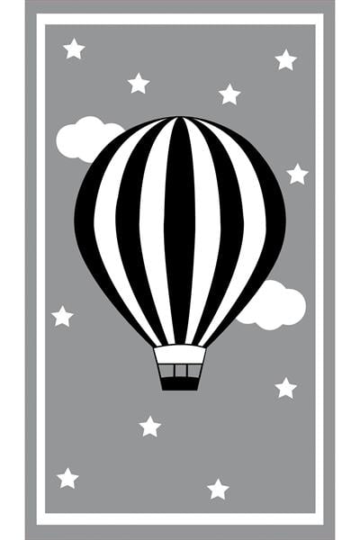 Kaymaz Tabanlı Yıkanabilir Balon Desenli Çocuk Halısı Dot Taban Halı