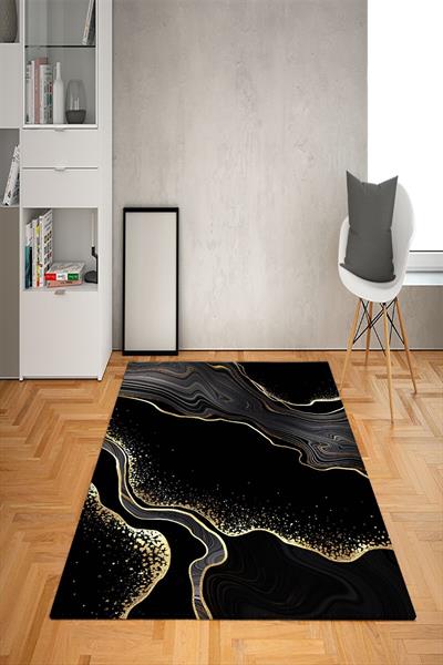Kaymaz Tabanlı Yıkanabilir Dekoratif Desenli Dot Taban Halı