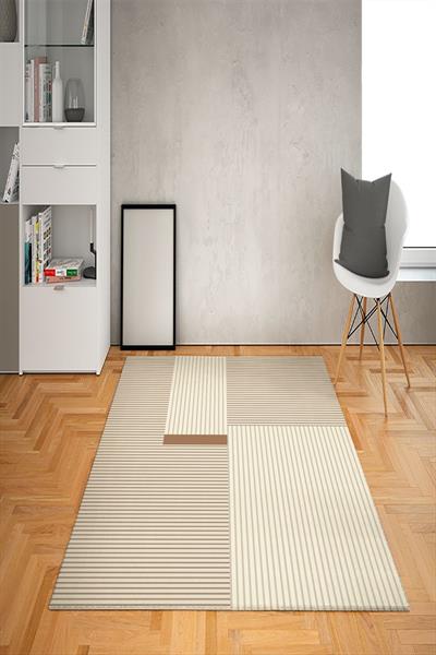 Kaymaz Tabanlı Yıkanabilir Dekoratif Desenli Dot Taban Halı