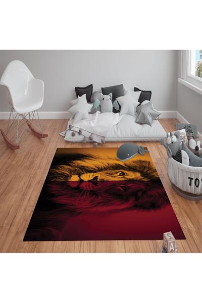 Kaymaz Tabanlı Yıkanabilir Dekoratif Desenli Çocuk Halısı Dot Taban Halı