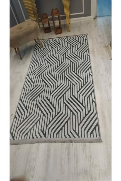 Kaymaz Tabanlı Yıkanabilir Dekoratif Modern Desenli Dokuma Taban Halı