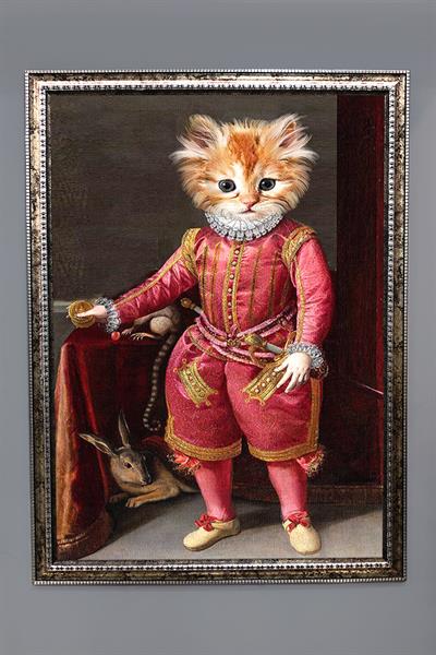 Kedi Tablosu Portresi 50x70CM