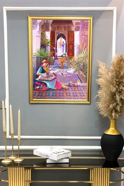 Kız Desenli Çerçeveli Tablo Duvar Tablosu 50x70cm ORYNTL07