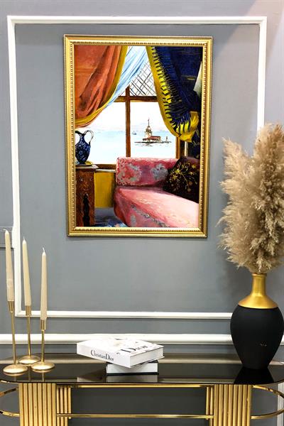 Kız Kulesi Desenli Çerçeveli Tablo Duvar Tablosu 50x70cm ORYNTL15