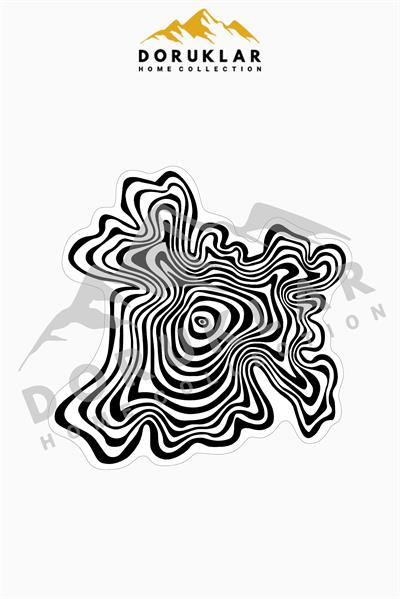 Lazer Kesim Modern Desenli Süngerli Kaymaz Dot Taban Dijital Baskı Halı H0836