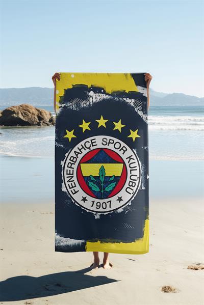 Modern Desenli Dijital Baskı Plaj Deniz Havlusu Peştamal 80x160 CM TRF09