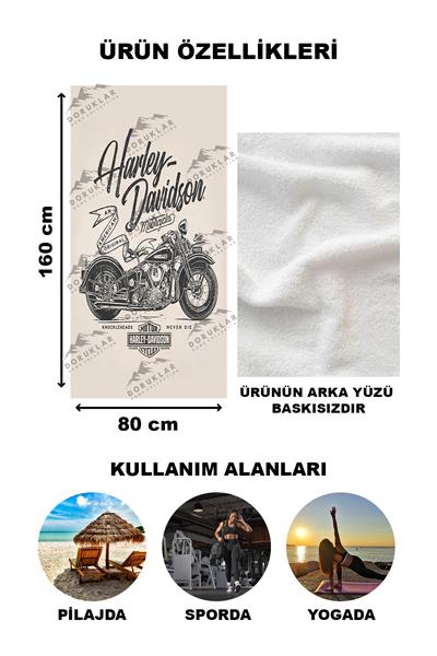Modern Desenli Dijital Baskı Plaj Deniz Havlusu Peştamal 80x160 Cm BRS016