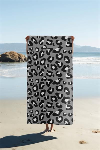 Modern Desenli Dijital Baskı Plaj Deniz Havlusu Peştamal 80x160 CM PİKA28