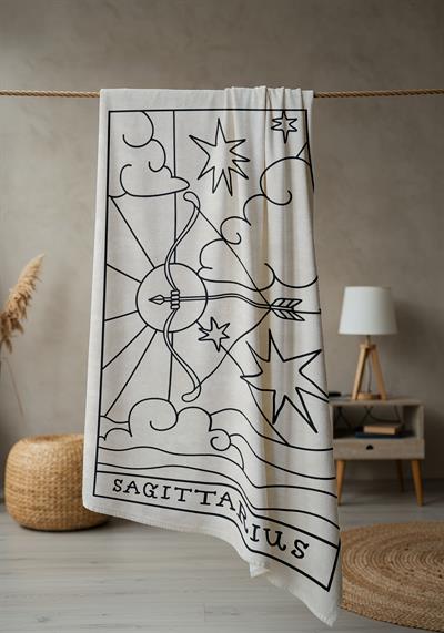 Modern Desenli Dijital Baskı Plaj Deniz Havlusu Peştamal 80x160 Cm BRS046