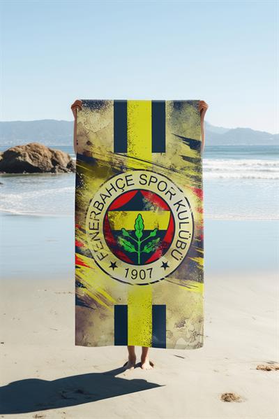 Modern Desenli Dijital Baskı Plaj Deniz Havlusu Peştamal 80x160 CM TRF02
