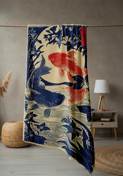 Modern Desenli Dijital Baskı Plaj Deniz Havlusu Peştamal 80x160 Cm BRS049