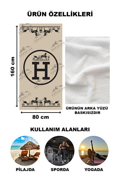 Modern Desenli Dijital Baskı Plaj Deniz Havlusu Peştamal 80x160 Cm TKR004